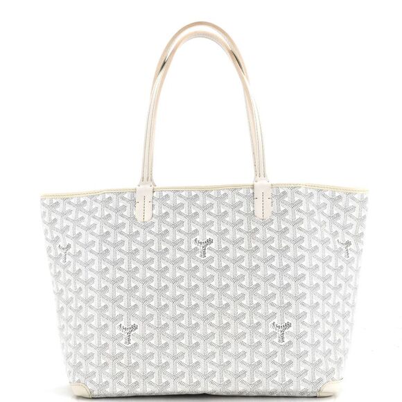 Goyard Handbags - Goyard Artois Tote Coated Canvas MM White